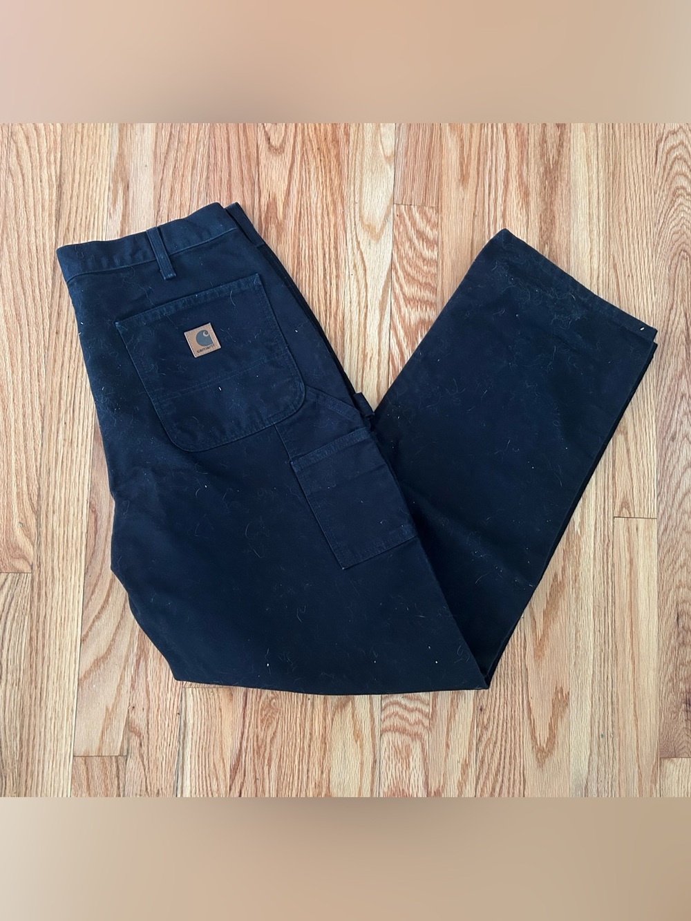 Carhartt Black Cargo Work Pants with Utility Pocket